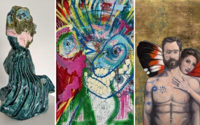 Koloristiske expressive malerier og skulpturer